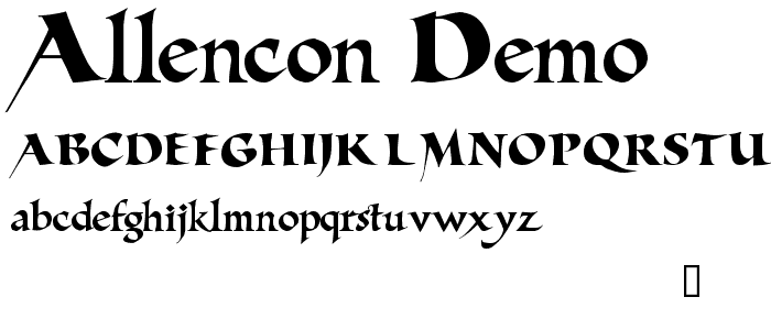 Allencon Demo font